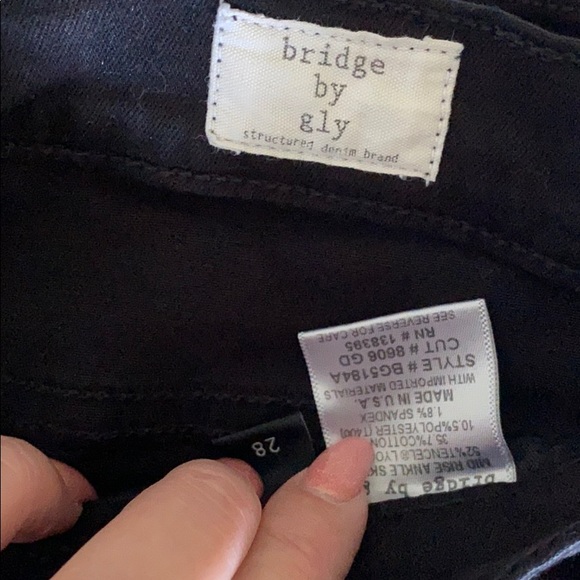 Black denim skinny jean 28 bridge by gly - Picture 4 of 4
